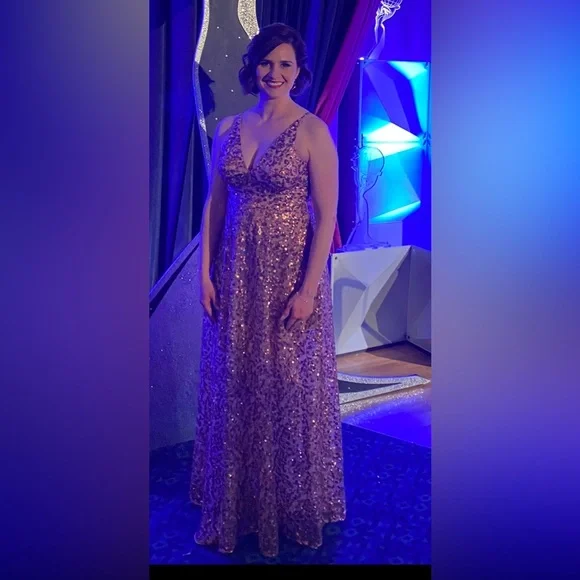 Elegant, Dress The Population, rose gold, evening gown - Picture 2 of 3